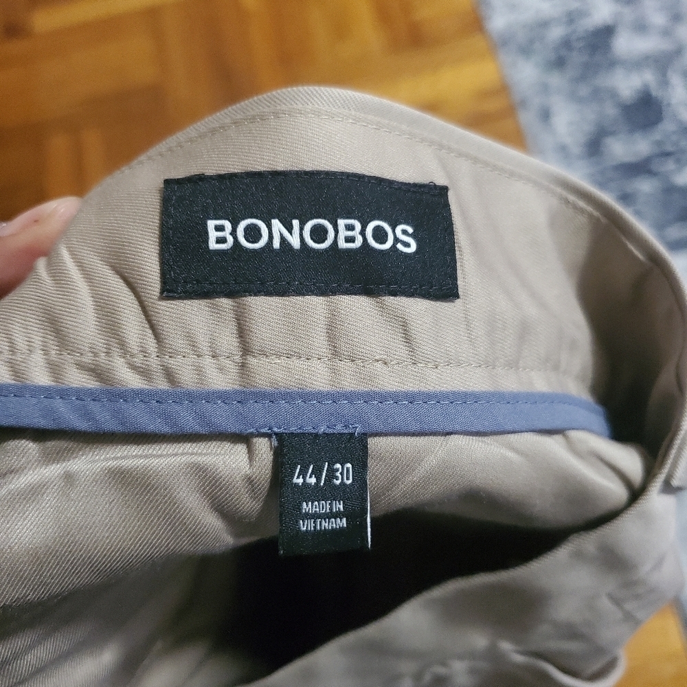 Bonobos Mens Wednesday Chino Pants Tan Size W44 L30 Cotton Stretch - Picture 6 of 12